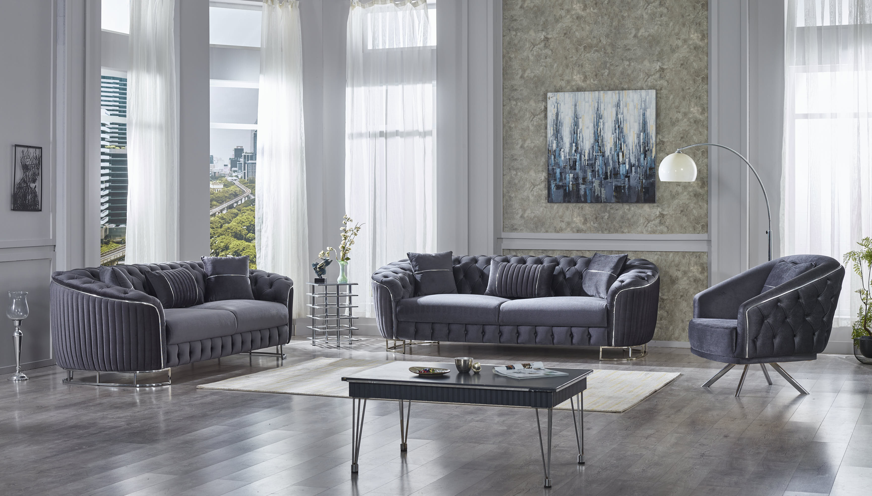 Sofa set Rosa grey